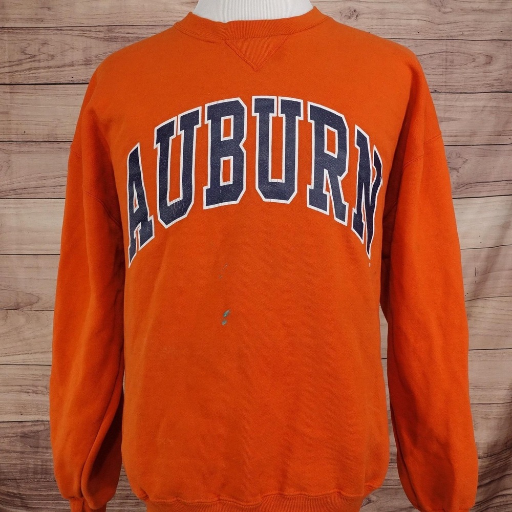 Vintage Auburn Sweatshirt XL Orange NCAA College Russell Athletic y2k 00s